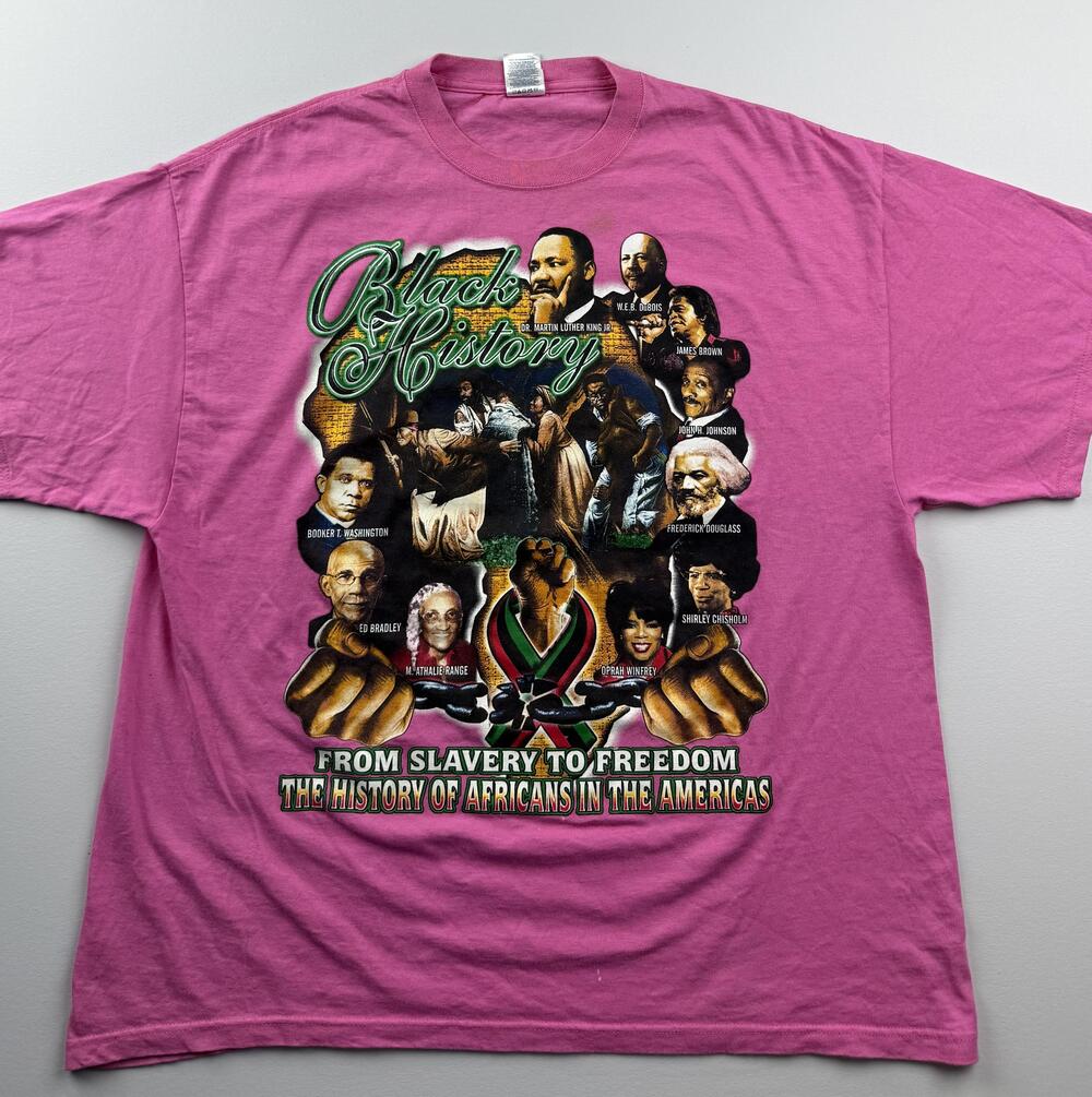 Delta Shirt Mens 2XL Pink Black History African Americans Graphic Tee Civil